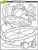 Coloring Crayola Thanksgiving Pages Fall Christmas Cornucopia Food Pie Color Feast Printable Pumpkin Hajj Dude Perfect Print Dinner Plate Turkey sketch template
