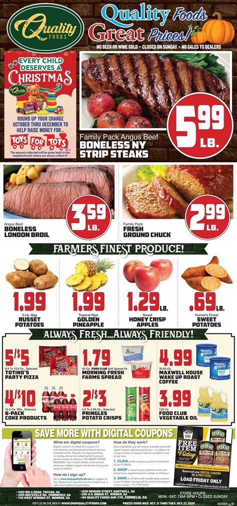 quality foods weekly ad oct  oct