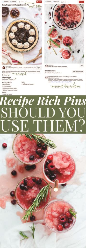 Recipe Rich Pins Should You Use Them Or Not Tastemaker Conference
