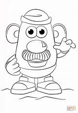 Potato Mr Head Coloring Pages Drawing Printable Toy Story Paper sketch template