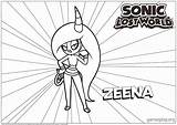 Lost Coloring Sonic Zeena Worlds Color Zavok Right Click A4 sketch template