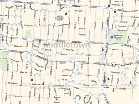middletown map ohio