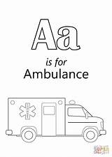 Ambulance Ambulancia Letra Kleurplaten Supercoloring Coloringonly Abulance Pict sketch template