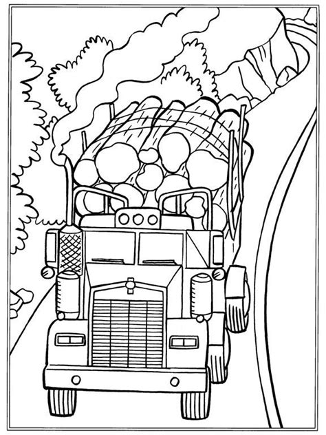 log truck coloring pages  getcoloringscom  printable colorings