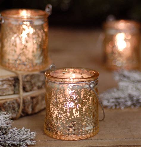 Gold Christmas Glass Candle Tea Light Holder By The Luxe Co