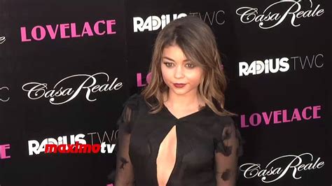 sarah hyland in a sexy open cute dress at lovelace la premiere youtube