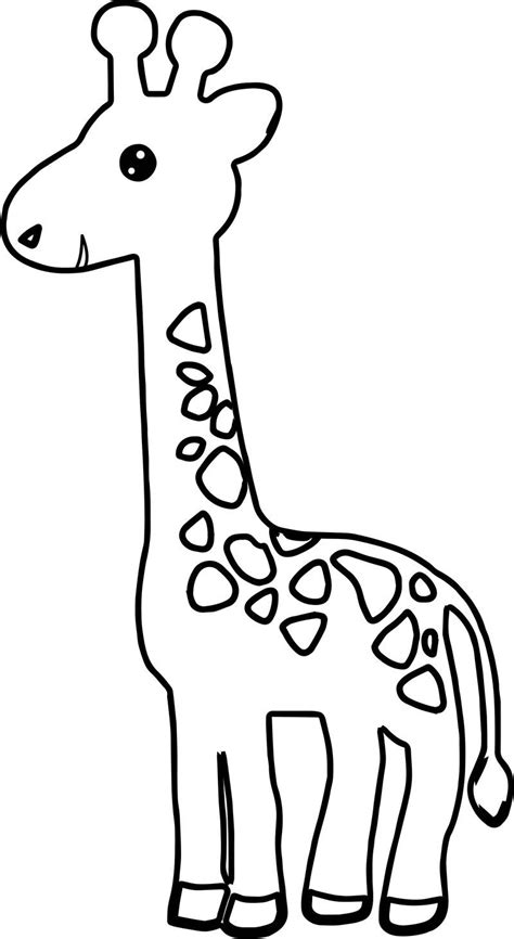 giraffe coloring page easy  file  diy  shirt mug decoration