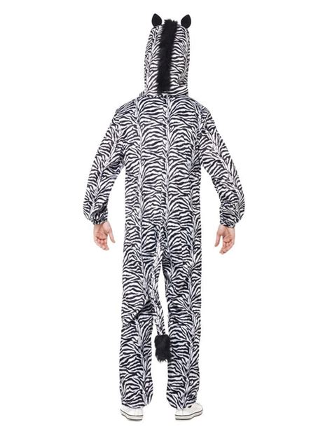 zebra costume with bodysuit and hood smiffys