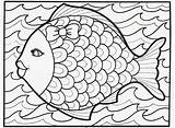 Coloring Fish Pages Summer sketch template