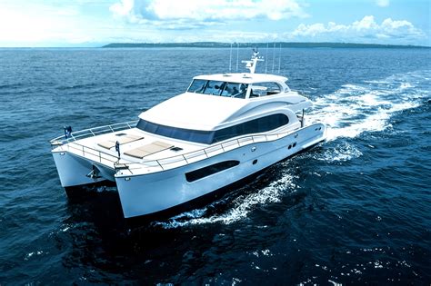 pc power catamaran mega yacht brings performance efficiency  luxury yachts