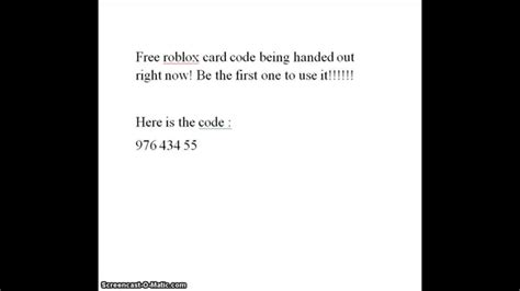 Free Roblox Redeem Card Codes 2018
