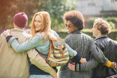 friends walking  outdoors stock image  science