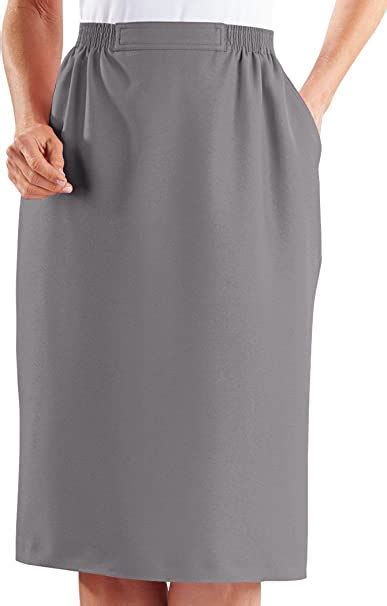 Alfred Dunner Skirt Midi Length Flat Front Women’s Skirt W Pockets