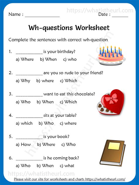 wh question worksheets rel   home teacher