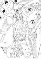 Itachi Sasuke sketch template