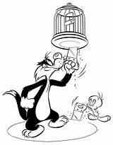 Sylvester Looney Tunes sketch template