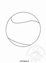 Ball Tennis Coloring sketch template