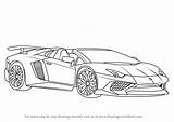 Lamborghini Aventador Drawing Draw Sv Car Roadster Line Coloring Drawings Sports Step Cars Pages Drawingtutorials101 Lp750 Easy Sketch Tutorials Learn sketch template