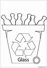 Recycling Glass Bin Coloring Pages Garbage Color Printable Print Coloringpagesonly Template sketch template