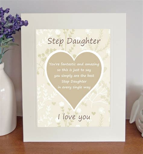 step daughter i love you free standing 10 x8 picture novelty sentimental t ebay