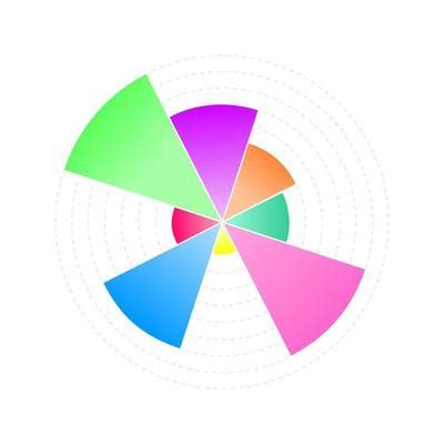 color wheel vector art icons  graphics