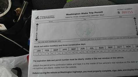 washington state trip permit  sale  portland  offerup
