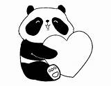 Panda Colorear Para Coloring Pandas Dibujo Dibujos Osos Kawaii Amor Coloringcrew Dibujar Con Pintar Del Drawings Oso Baby Valentines Un sketch template