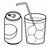 Refresco Refrescos Lata Latas Coca Soda Pepsi Imprimir Animada Bebida Imágenes sketch template