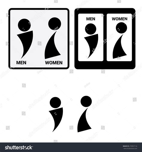 vector man woman restroom signsquare toilet stock vector 270957116
