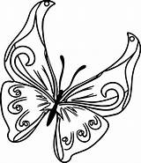 Coloring Butterfly Wecoloringpage sketch template