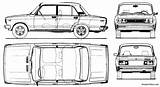 2105 Lada Blueprints Nova Blueprint Sedan Blueprintbox sketch template