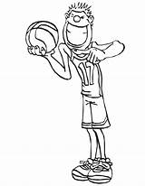 Basketball Coloring Player Pages Players Clipart Tall Sheet Drawing Printactivities Printables Kids Library Popular Coloringhome sketch template