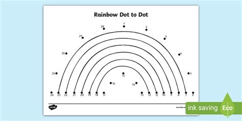 rainbow dot  dot template worksheets twinkl