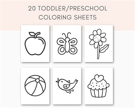 preschool coloring printable toddler coloring toddler etsy