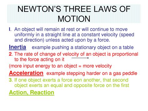 laws  motion  sir isaac newton