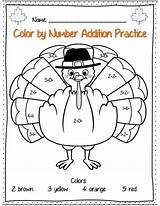 Thanksgiving Coloring Addition Coloringhome Packet Getcoloringpages Teacherspayteachers sketch template