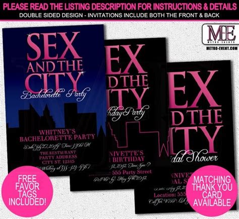 Sex And The City Invitations By Metro Designs Graphic