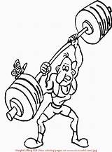 Weight Coloring Pages Lifting Weights Template Color sketch template