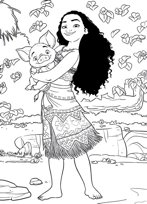 ideas  kids coloring pages moana home family