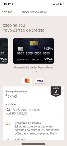 Cartão De Crédito Itaú Personnalité Latam Pass Visa Infinite • Falando