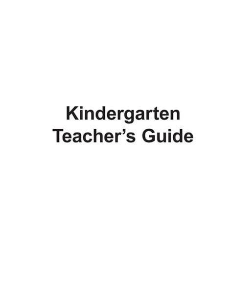 kindergarten teacher s guide pdf filename utf 8 kindergarten teacher
