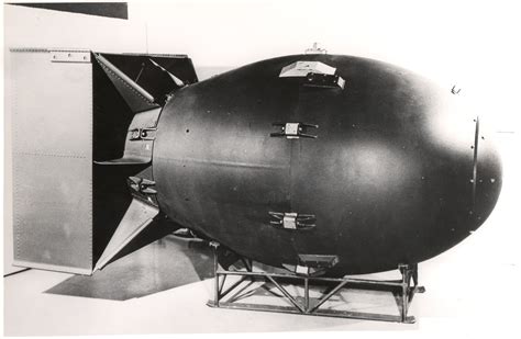 armament bombs atomic bomb fat man nuclear weapon photograph