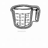 Measuring Cup Drawing Cups Key Template Collection Shape Tag Coloring Chains Rings Sketch Paintingvalley sketch template