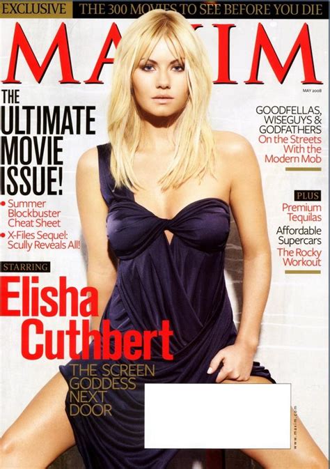 Click Image To Enlarge Elisha Cuthbert Cuthbert Maxim Cover