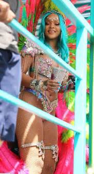 rihanna wears revealing jewel bikini for barbados festival