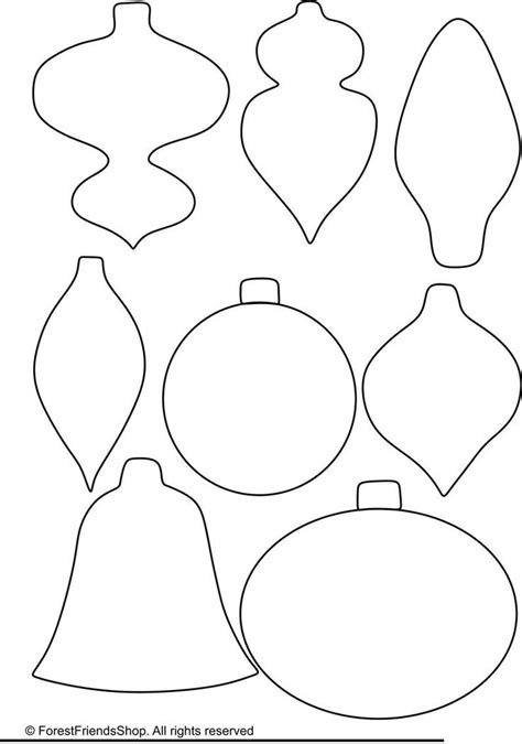 christmas ornaments template printable