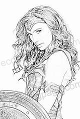 Wonder Colouring Woman Coloring Pages Ecoloringpage Printable Continue Reading sketch template