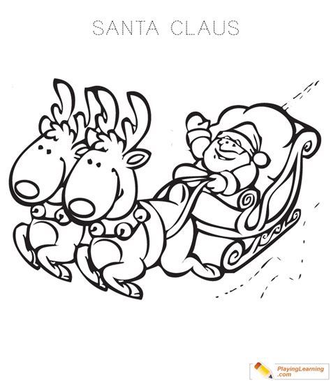 santa claus sleigh coloring page   santa claus sleigh coloring page