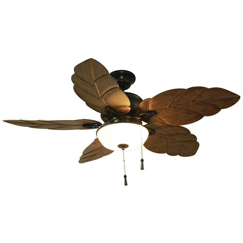 home decorators collection palm cove   indooroutdoor natural iron ceiling fan  light