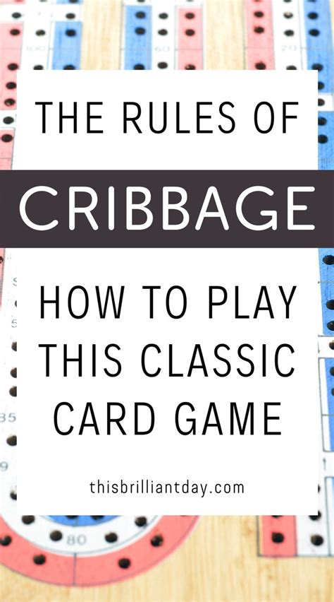 rules  cribbage   play  classic card game classic